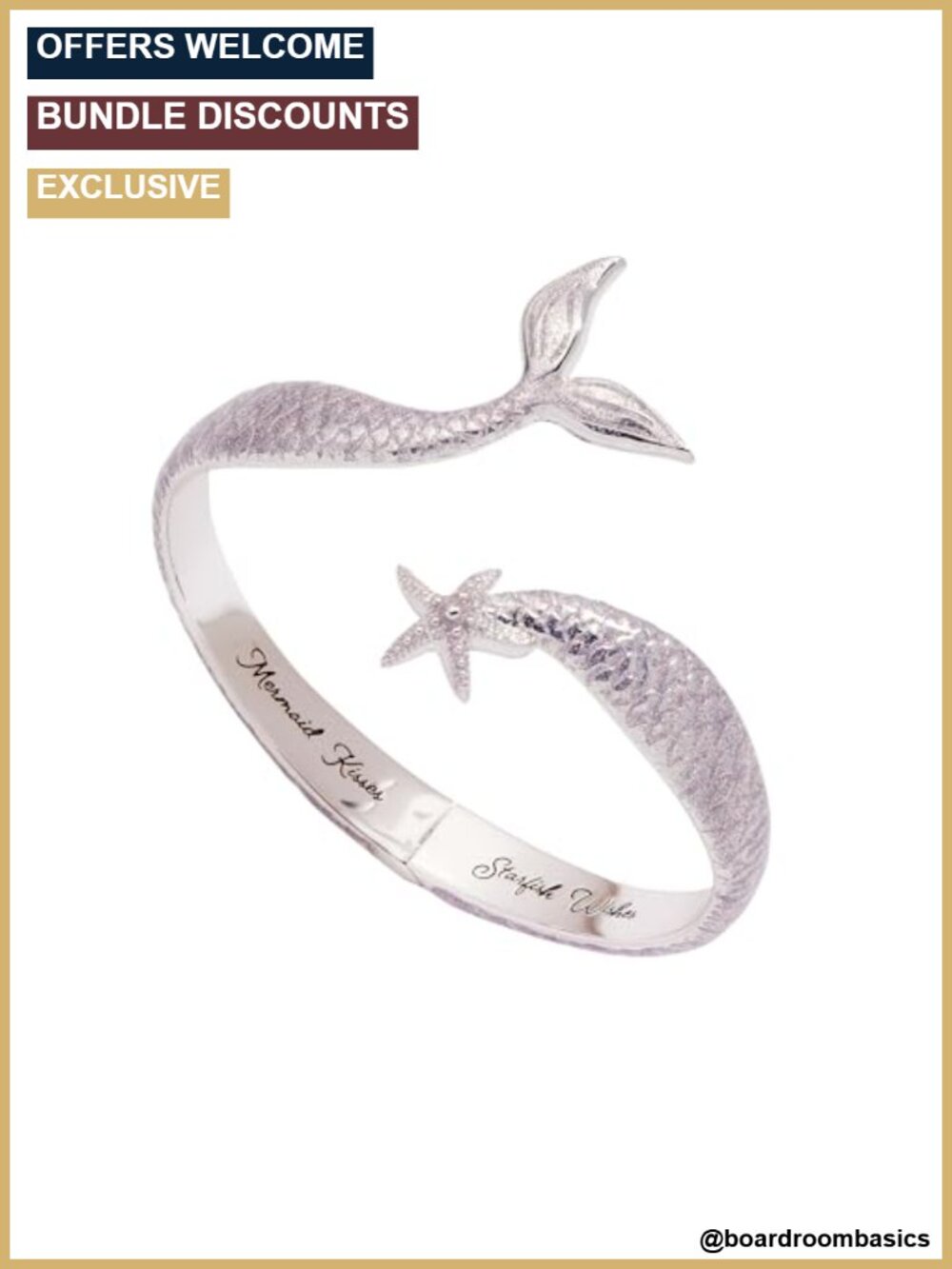 Alex and Ani Salt + Sea Mermaid Cuff Enamel Bracelet for Women